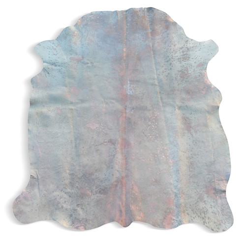 Lot 283 - A group of three gilt-splashed cowhide rugs