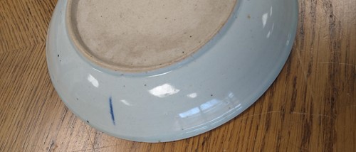Lot 17 - Chinese blue and white dish painted with a...