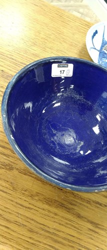 Lot 17 - Chinese blue and white dish painted with a...