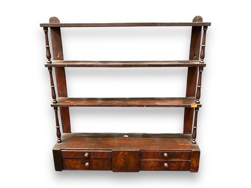 Lot 645 - Late 19th century stained pine and mahogany...