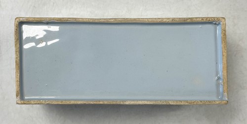 Lot 285 - A Delft blue and white flower brick, circa 1750