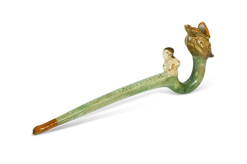 Lot 414 - A Prattware pipe, circa 1800