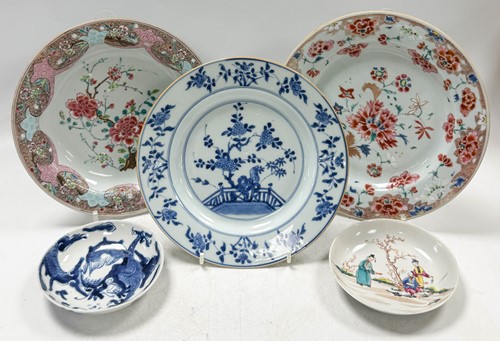 Lot 36 - A Chinese famille rose porcelain plate, Qing Dynasty, Qianlong, circa 1740
