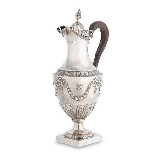 Lot 431 - A George III 18th century silver wine ewer