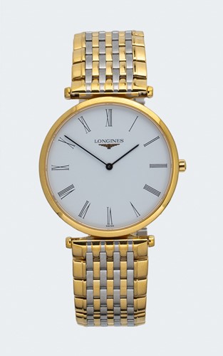 Lot 251 - Longines - A steel and gold-plated 'La Grande Classique' wristwatch