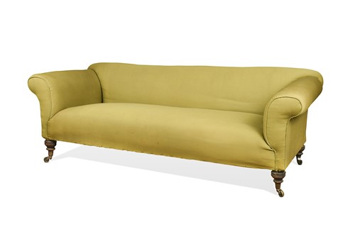 Lot 642 - A large late Victorian three seat sofa by Howard & Sons