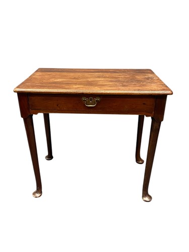 Lot 692 - George III mahogany side table on pad feet 68...