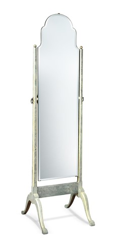 Lot 228 - A shagreen cheval mirror, early 20th century