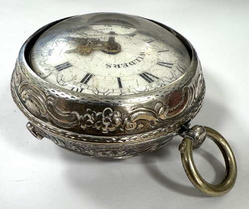 Lot 210 - John Wilders, London - A late 18th century silver pair cased pocket watch