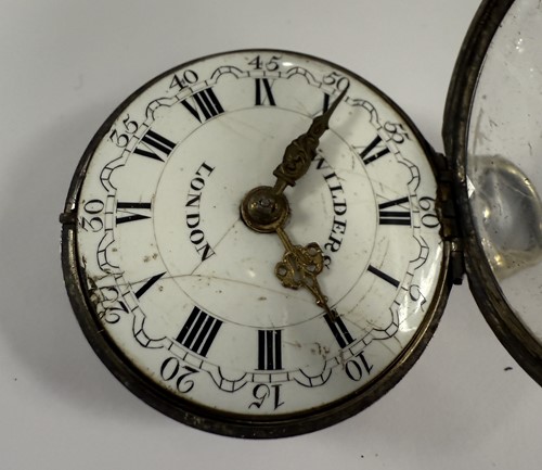 Lot 210 - John Wilders, London - A late 18th century silver pair cased pocket watch