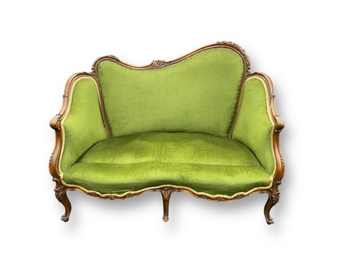 Lot 698 - A Victorian loving sofa in the Rococo style,...