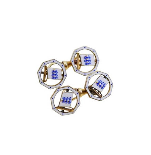 Lot 79 - A pair of enamelled cufflinks