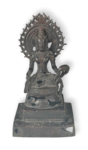Lot 115 - A Nepalese bronze Bodhisattva, 20th century