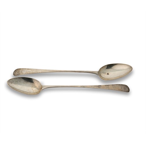 Lot 594 - Edinburgh - A pair of George III silver basting spoons