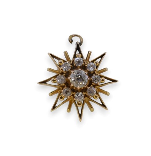 Lot 33 - A diamond set star pendant