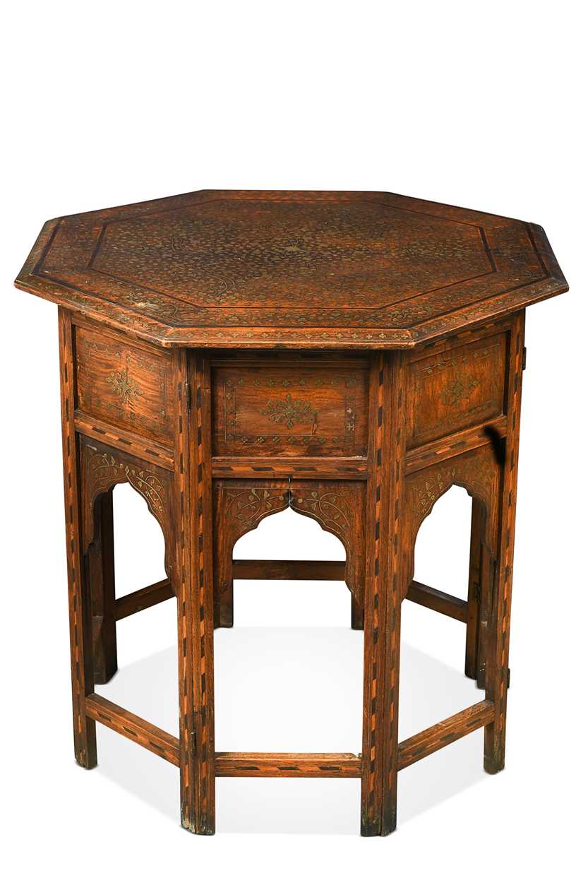 Lot 520 - An Indian table of octagonal form, 19th century
