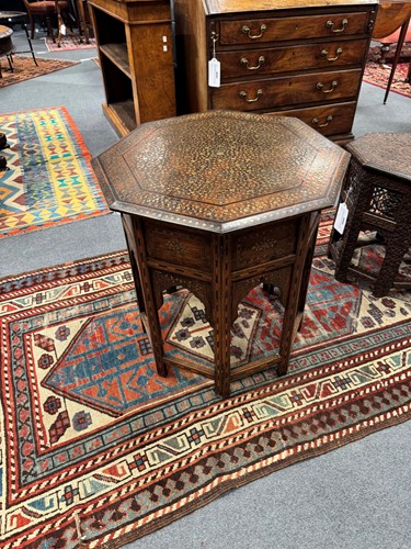 Lot 520 - An Indian table of octagonal form, 19th century