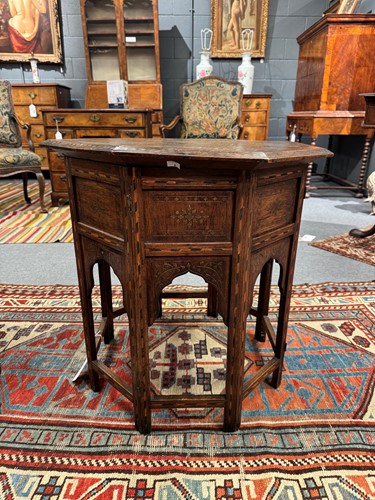 Lot 520 - An Indian table of octagonal form, 19th century