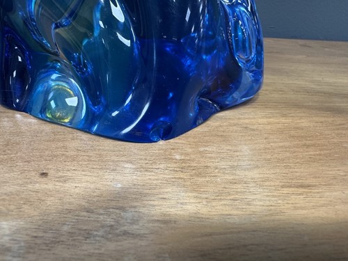 Lot 16 - A Murano glass two-part sculpture of a figure diving through a wave
