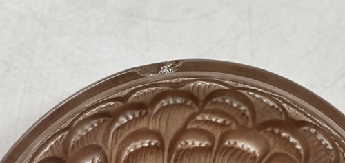 Lot 2 - Dahlia, an R. Lalique frosted and polished glass box and cover, model no. 619