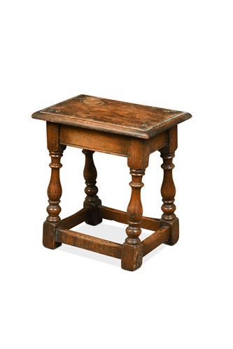 Lot 416 - An oak joint stool, 18th century