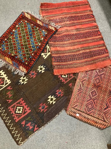 Lot 775 - Four assorted handknotted rugs