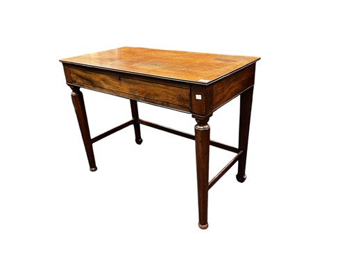 Lot 606 - A 19th century Continental mahogany side table,...