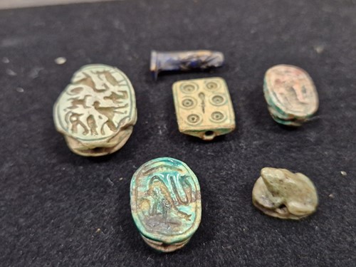 Lot 514 - A small collection of Egyptian amulets, possibly circa 700-300 BCE