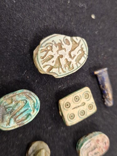 Lot 514 - A small collection of Egyptian amulets, possibly circa 700-300 BCE