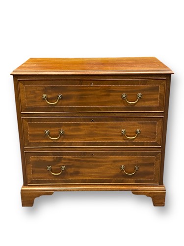 Lot 710 - Two mahogany chests of drawers, one with four...