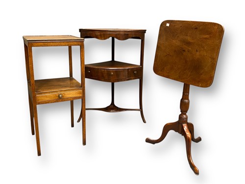 Lot 708 - A 19th century mahogany two-tier washstand...