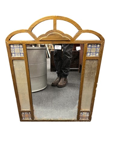 Lot 760 - An Art Deco style mirror with divided frame,...