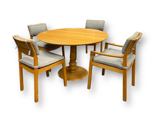 Lot 713 - A 'Habitat' blonde oak circular dining table...