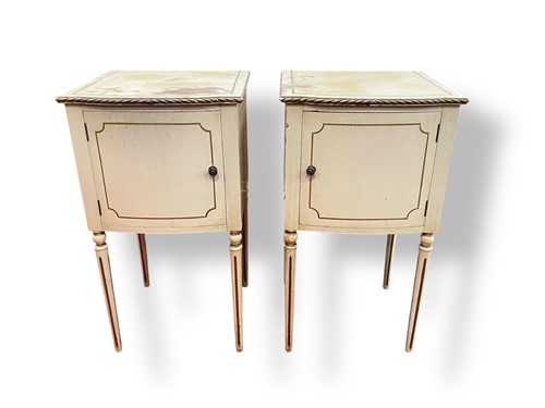 Lot 675 - A pair of early 20th century cream painted and...
