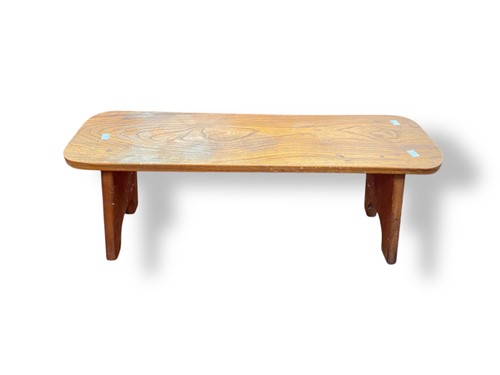 Lot 621 - A long low mid century fire side stool with...