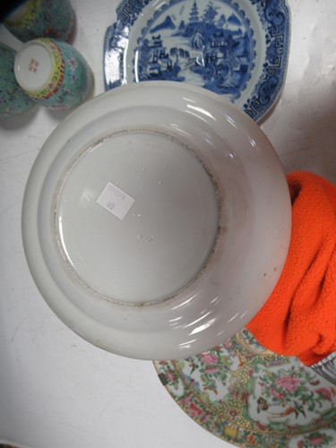 Lot 15 - A 19th century Canton Famille Verte plate...