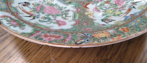 Lot 15 - A 19th century Canton Famille Verte plate...