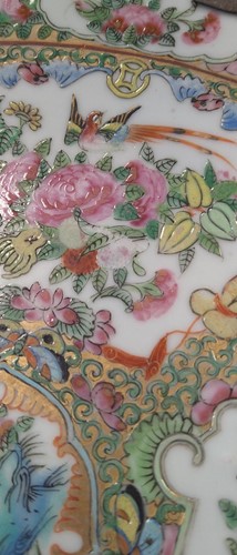 Lot 15 - A 19th century Canton Famille Verte plate...