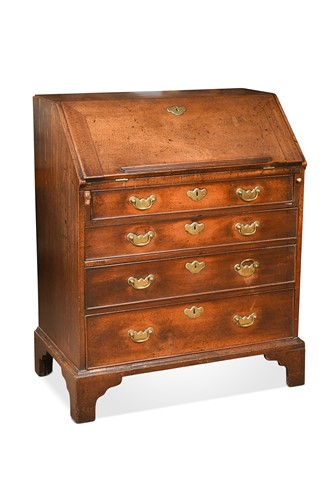 Lot 418 - An early George III mahogany bureau