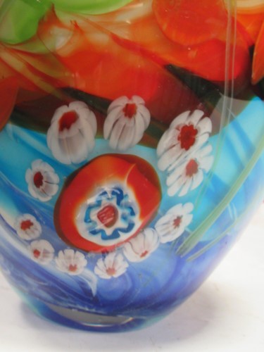 Lot 24 - Two Murano glass vases, 28 and 26cm high; and...