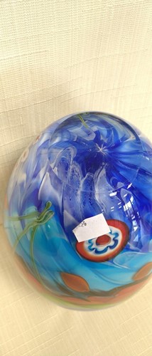 Lot 24 - Two Murano glass vases, 28 and 26cm high; and...