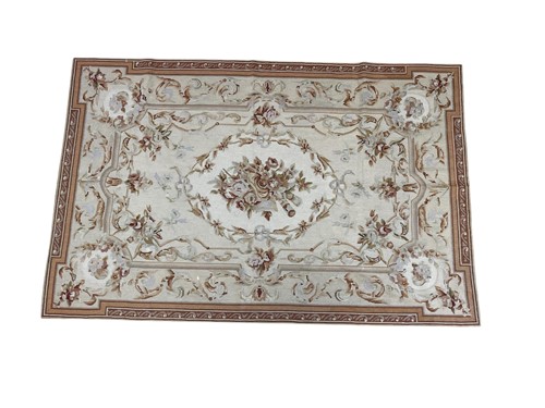 Lot 759 - A modern reproduction Aubusson needlepoint...