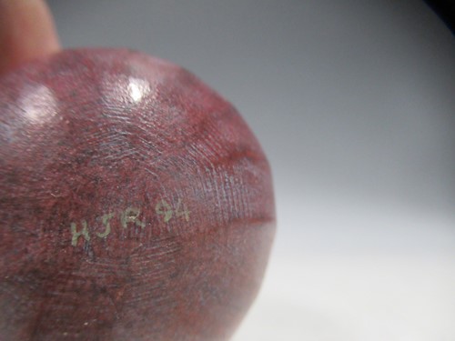Lot 206 - Painted fruit by Howard Rice; A Victoria Plum,...