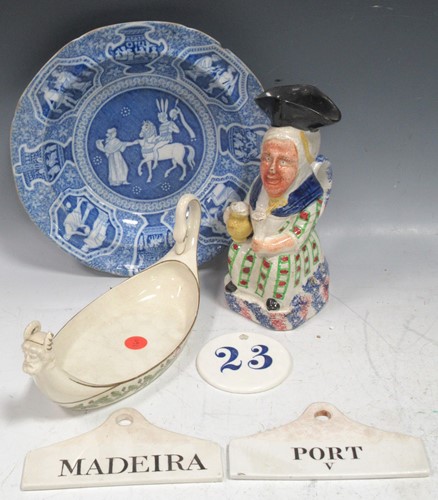 Lot 13 - Ceramics to include: two Wedgwood ceramic bin...