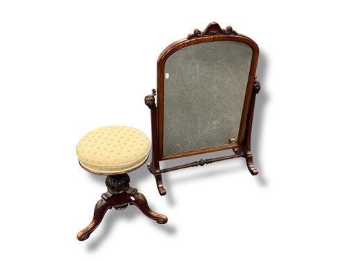 Lot 739 - A Victorian mahogany toilet mirror, 93 x 69 x...