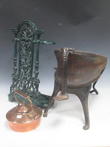 Lot 196 - A pair of 19th century foot-bellows; together...
