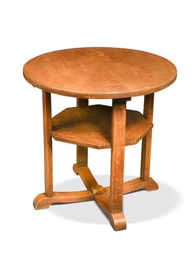 Lot 199 - In the manner of Heal's, a Cotswold School pale oak occasional table, circa 1930