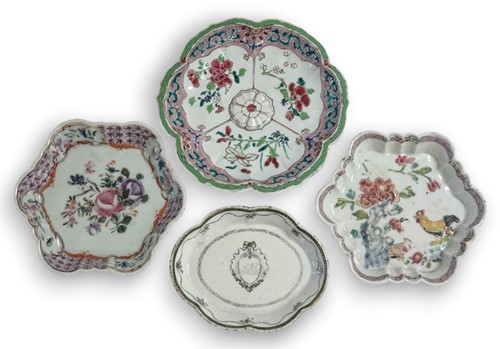 Lot 26 - A collection of Chinese export famille rose teapot stands, 18th century