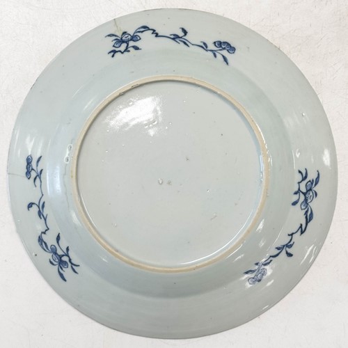 Lot 23 - Fourteen Chinese export blue and white plates, Kangxi and later