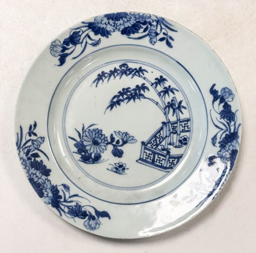 Lot 23 - Fourteen Chinese export blue and white plates, Kangxi and later